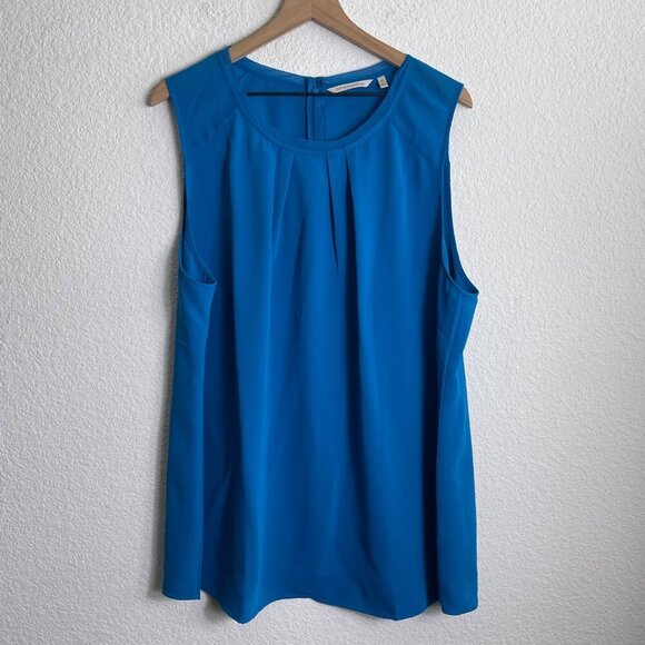 Soft Surroundings Sleeveless Blouse – Size 2X Blue - Picture 3 of 9